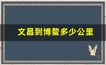 文昌到博鳌多少公里