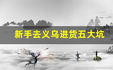 新手去义乌进货五大坑