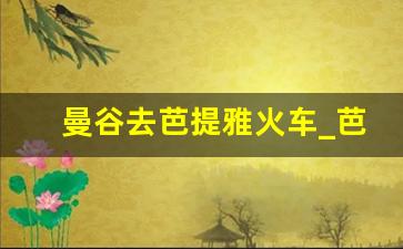 曼谷去芭提雅火车_芭提雅回曼谷的车站在哪