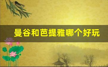 曼谷和芭提雅哪个好玩_去泰国芭提雅玩一次多少钱