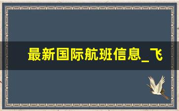 最新国际航班信息_飞机时刻表查询和票价