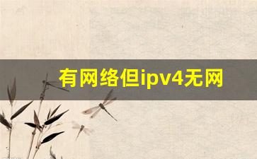 有网络但ipv4无网络权限