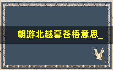 朝游北越暮苍梧意思_朝游北海暮苍梧怎么读