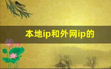 本地ip和外网ip的区别_外网怎么访问内网ip