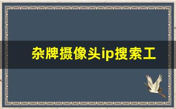 杂牌摄像头ip搜索工具_杂牌摄像头ip修改工具的功能特点