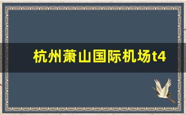 杭州萧山国际机场t4航站楼_萧山机场t4到达层接人