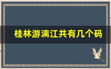 桂林游漓江共有几个码头