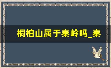 桐柏山属于秦岭吗_秦岭总长多少公里