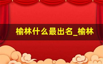 榆林什么最出名_榆林特产送人的礼品