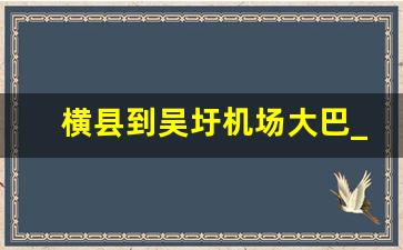 横县到吴圩机场大巴_南宁吴圩机场怎么去横州