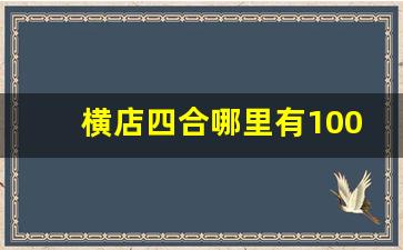 横店四合哪里有100元快餐