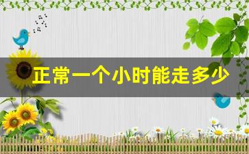 正常一个小时能走多少公里_正常情况下一个小时能走多少步