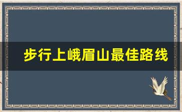 步行上峨眉山最佳路线图_峨眉山爬山线路图最新