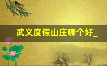 武义度假山庄哪个好_武义山庄排行榜最新