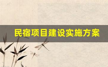 民宿项目建设实施方案_贵州省民宿管理办法