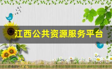 江西公共资源服务平台