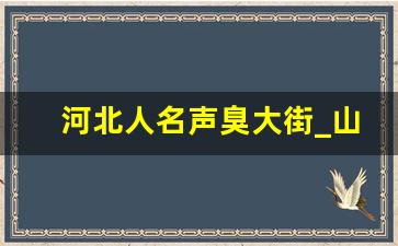 河北人名声臭大街_山西人在全国的名声