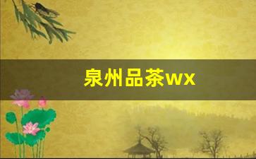 泉州品茶wx