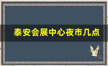 泰安会展中心夜市几点开始_泰安夜市小吃街在哪里2020