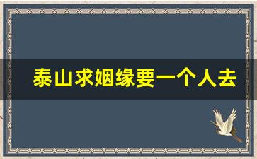 泰山求姻缘要一个人去吗_九华山不能随便去