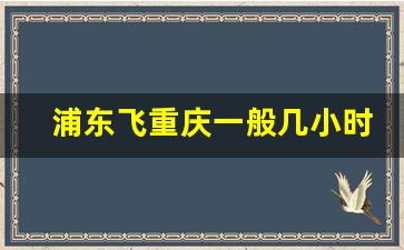 浦东飞重庆一般几小时_上海去重庆怎么最便宜