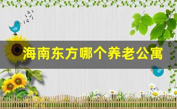 海南东方哪个养老公寓好一点_海南万宁包吃住养老公寓