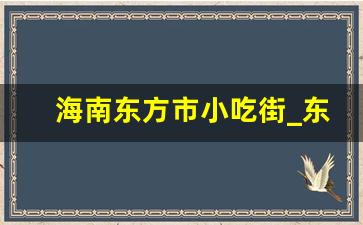 海南东方市小吃街_东方市一条街