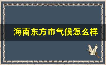 海南东方市气候怎么样_海南乐东冬天潮湿吗