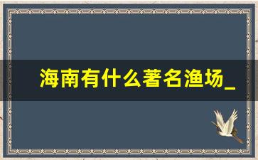 海南有什么著名渔场_万宁市海滩钓鱼点有哪些地方