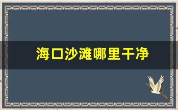 海口沙滩哪里干净