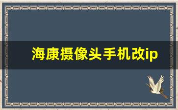 海康摄像头手机改ip_海康摄像机怎么改ip地址