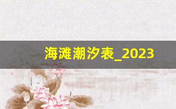 海滩潮汐表_2023年最准的潮汐表