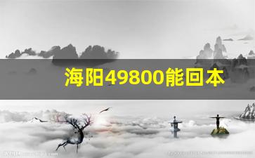 海阳49800能回本吗