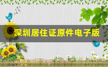 深圳居住证原件电子版怎么查_深圳居住证编号查询