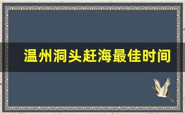 温州洞头赶海最佳时间表_灵霓北堤赶海具体位置