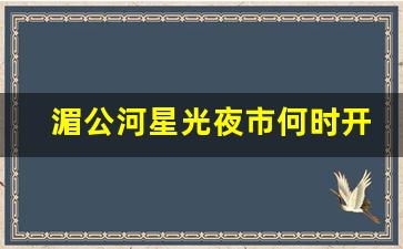 湄公河星光夜市何时开始营业