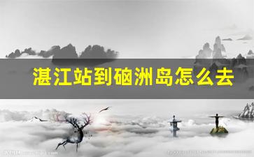 湛江站到硇洲岛怎么去_东南码头到硇洲岛轮渡时刻表