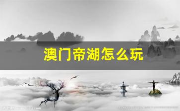 澳门帝湖怎么玩