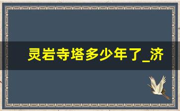 灵岩寺塔多少年了_济南灵隐寺在哪里