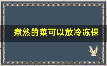 煮熟的菜可以放冷冻保存多久