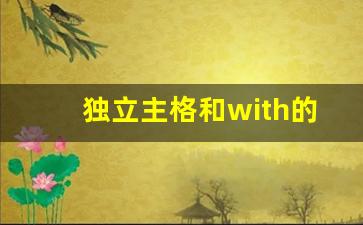 独立主格和with的复合结构区别_独立主格八种形式