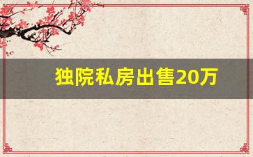 独院私房出售20万