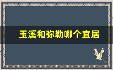 玉溪和弥勒哪个宜居