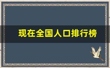 现在全国人口排行榜