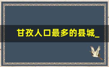 甘孜人口最多的县城_甘孜州各县市人口数量