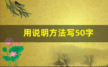 用说明方法写50字