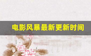 电影风暴最新更新时间