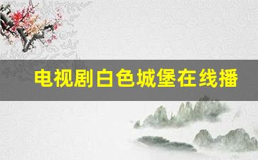 电视剧白色城堡在线播放高清_白色城堡39集免费观看