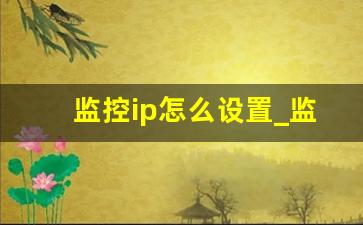 监控ip怎么设置_监控ip通道异常怎么处理