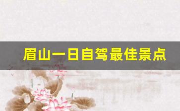 眉山一日自驾最佳景点_四川眉山一日游最佳景点